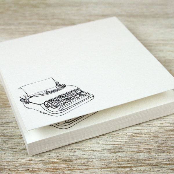 Schreibmaschine Mini Notizblock // handgemacht // 40 Blatt Recycling-Papier 120g