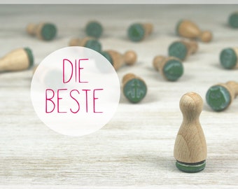 Mini tampon DIE BEST // Caoutchouc naturel sur bois dur // Diamètre 12 mm, hauteur 25 mm