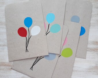 5 gift bags of balloons // 16 x 12 cm // handmade from recycled paper