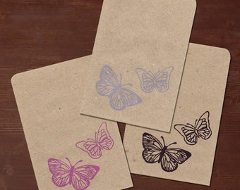 3 gift bags butterfly rings // 16 x 12 cm // handmade from recycled paper