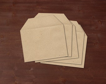 5 blank envelopes // handmade // recycled sketch paper