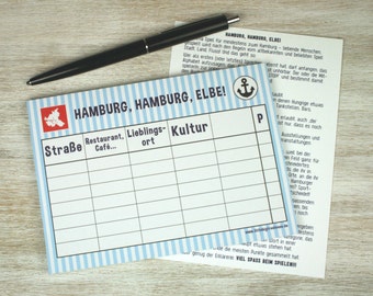 Hamburg, Hamburg, Elbe // recycling Papier // 50 Blatt // A6 // Klimaneutral gedruckt in Deutschland