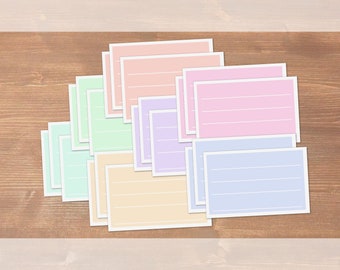 Pastell - 21 per Hand zugeschnittene Adress-Etiketten in 7 Farben / Label / Aufkleber