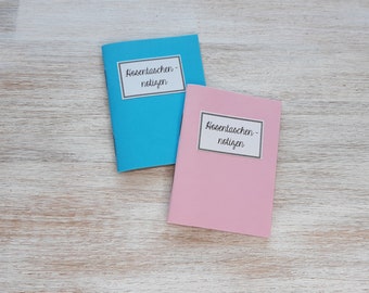 Pocket notes // 2 mini notebooks // light blue and pink