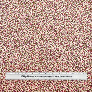 Vintage Floral Calico Cotton Fabric: 1930s-60s Quilt Weight, 35&quot; Wide