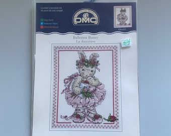 Creative World DMC, Counted Cross Stitch Kit, Ballerina Bunny - New in Sealed Original Package