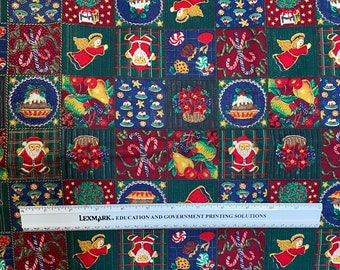 Concord Fabrics, Tissu de Noël en coton Joan Kessler - Pour un Noël à l'ancienne !