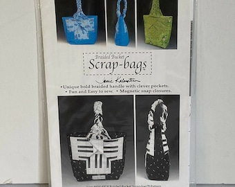 BRAIDED BUCKET Scrap-Bags Pattern 14" x 12" Jamie Kalvestran 2006