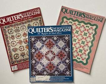 Vintage, April, May, & June 1988, Quilter's Newsletter Magazines - LOT of 3 (Used)