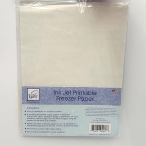 JUNE TAILOR Printable Freezer Paper, 8.5x11 Ink Jet Sheets, Quilting & Crafts, Open Pack, 9 of 10 Sheets, Applique Template, Preowned