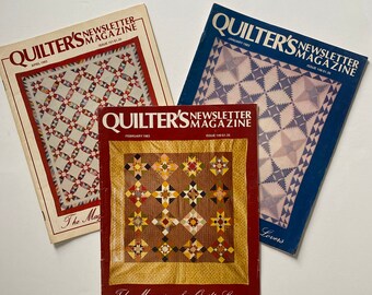 Vintage, January, February, & April 1983, Quilter's Newsletter Magazines - LOT of 3 (Used)