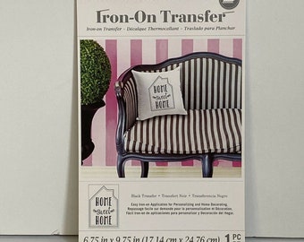 HOME SWEET HOME - Iron On Transfer by Darice - New - Bridal Gift - House Warming