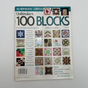 Quiltmaker’s 100 Blocks Vol 2, Winter 2010, Collector’s Edition, Quilt Magazine, Patterns, Top Designers, Motifs, Yardage Ideas