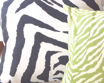 Charcoal Gray, Zebra Stripes, Slubbed Textured Fabric, from Premier Prints