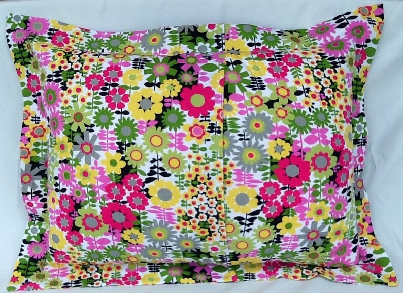 Floral Multicolor Bed Pillow Sham, Standard Size image 3