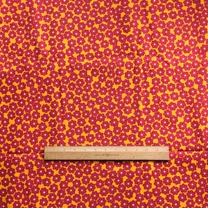 Floral Cotton Fabric: Mayberry Red Petals, Springs Creative (1/2 Yard)