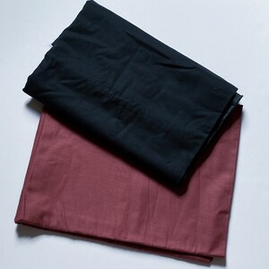 Mauve Home Decor Fabric & Black Broadcloth Bundle: Sewing Quilting Remnants