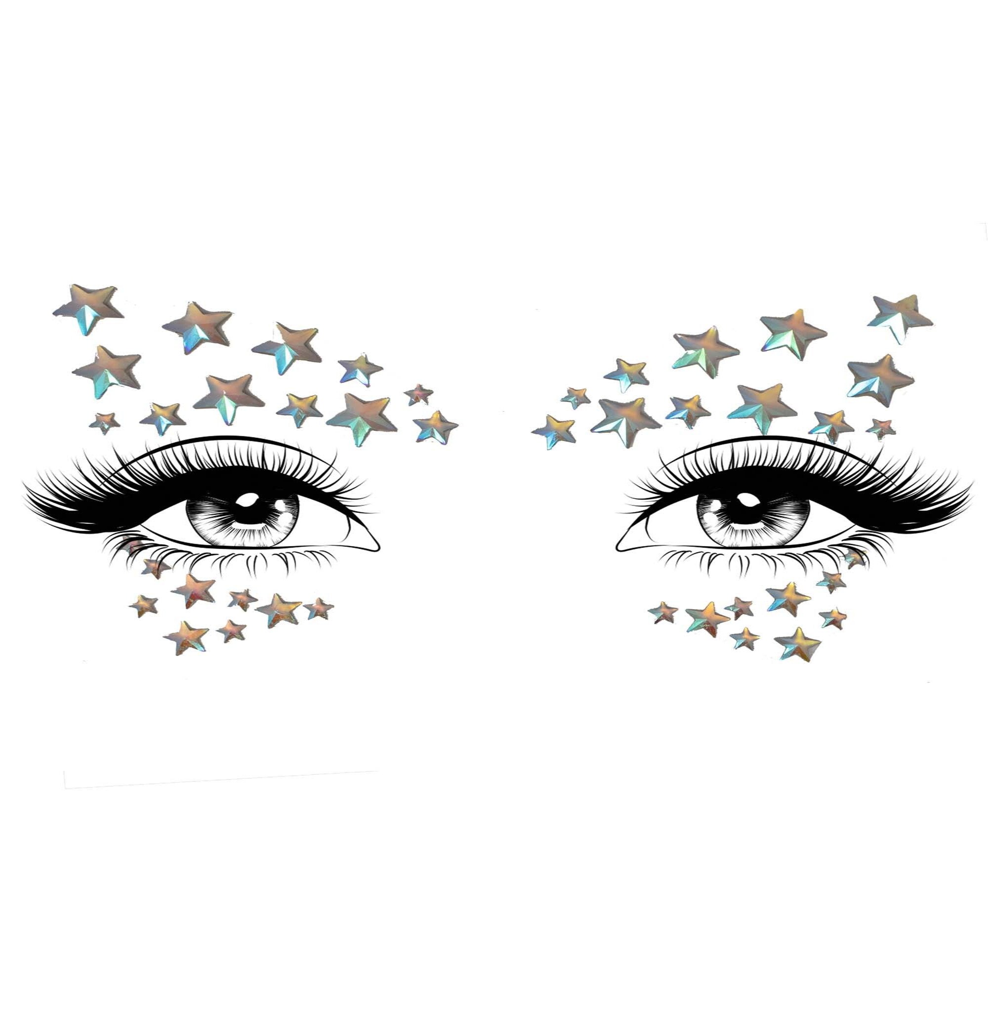 2pcs 3d Imitation Pearl & Rhinestone Eye & Face Stickers For Music  Festivals, Diy Makeup Party Decoration Black Friday