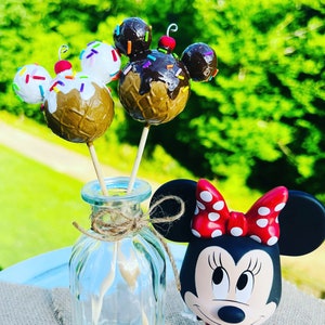 Disney Inspired Mouse Shaped FAKE Ice Cream Cone Cake Pops Tiered Tray Decor