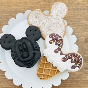 Disney Inspired Mouse Shaped Choco Sandwhich Cookie Park Treat Tiered Tray Decor Fake