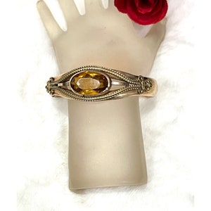 Antique Victorian Gold Tone Cuff Bracelet. MH&CO Victorian Bracelet