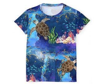 ShellYea Sea Schildkröte Jersey - Damen Activewear feuchtigkeitsableitendes Sport-Shirt