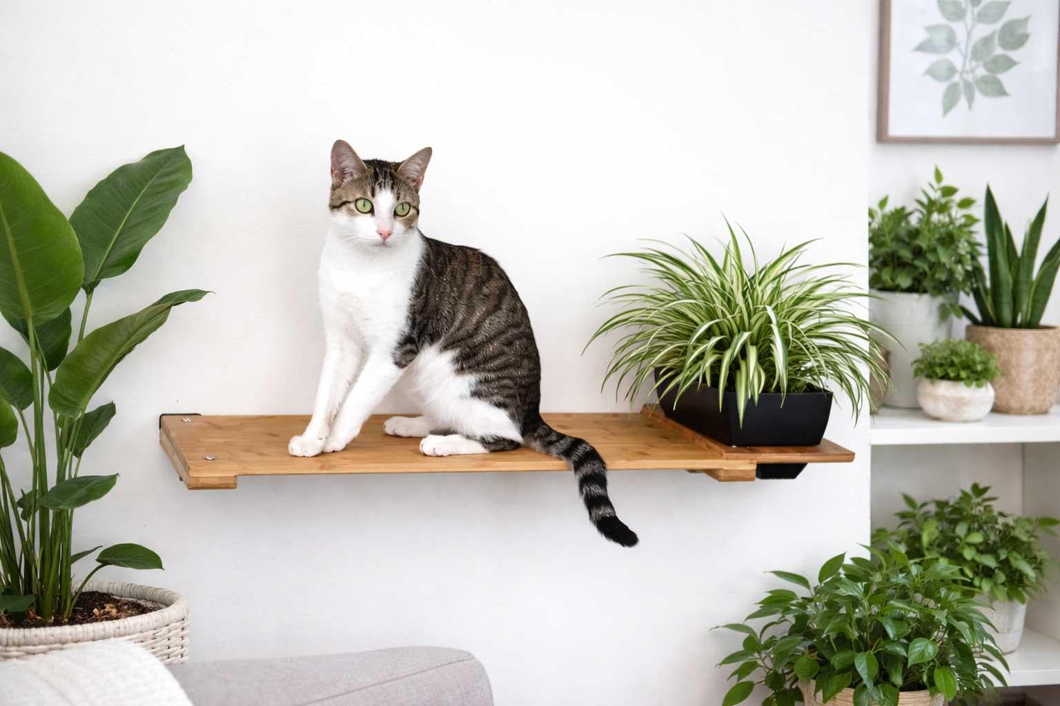 Cat Planter Shelf - Wall Mounted Shelf, Modern Furniture, Climbing