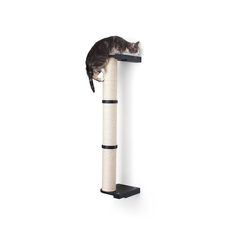 Cat Scratching Pole Cat Furniture Wall Mounted Cat Sisal Pole Cat Climbing Cat Scratching Furniture Cat Scratcher Catastrophic Creations image 3