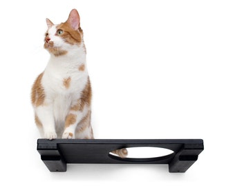 Cat Escape Hatch Shelf - 18-Zoll-Katzen-Wandregal Katzenregale Katzenbett Katzenholzmöbel Katzen-Innenspiel | Katastrophale Kreationen
