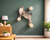 Floating Sisal Cat Scratching Post Step - Wall Mounted Cat Climbing Pole, Cat Wall Furniture, Modern Cat Tree Alternative