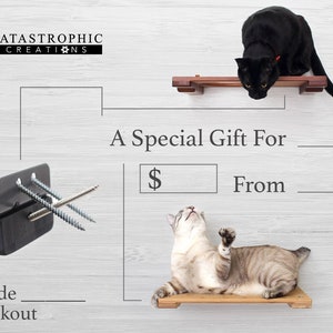Buono regalo per amanti dei gatti, regalo per gatti, regalo per amanti degli animali, mobili da parete per gatti, mensole per gatti, ponte per gatti, tiragraffi per gatti, regalo per mamma di gatti