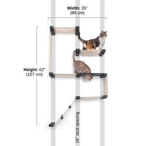 Cat Fort Cat Hammock Modern Cat Furniture Cat Shelves Cat Shelf Cat Tree Cat Bridge Cat Activity Gym Cat Climbing Catastrophic Creations image 7