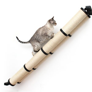 Cat Scratching Pole, Wall Mounted Cat Furniture, Angled Pole, Cat Wall Scratcher, Cat Scratching Furniture