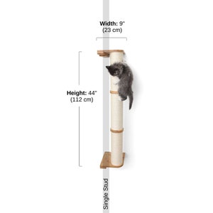 Cat Scratching Pole Cat Furniture Wall Mounted Cat Sisal Pole Cat Climbing Cat Scratching Furniture Cat Scratcher Catastrophic Creations 3-Tier