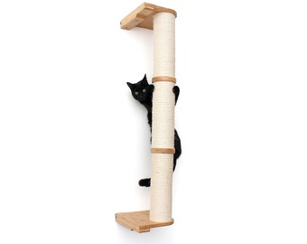 Cat Scratching Pole - Cat Furniture Wall Mounted Cat Sisal Pole Cat Climbing Cat Scratching Furniture Cat Scratcher | Catastrophic Creations