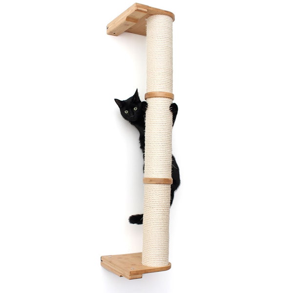 Cat Scratching Pole - Cat Furniture Wall Mounted Cat Sisal Pole Cat Climbing Cat Scratching Furniture Cat Scratcher | Catastrophic Creations