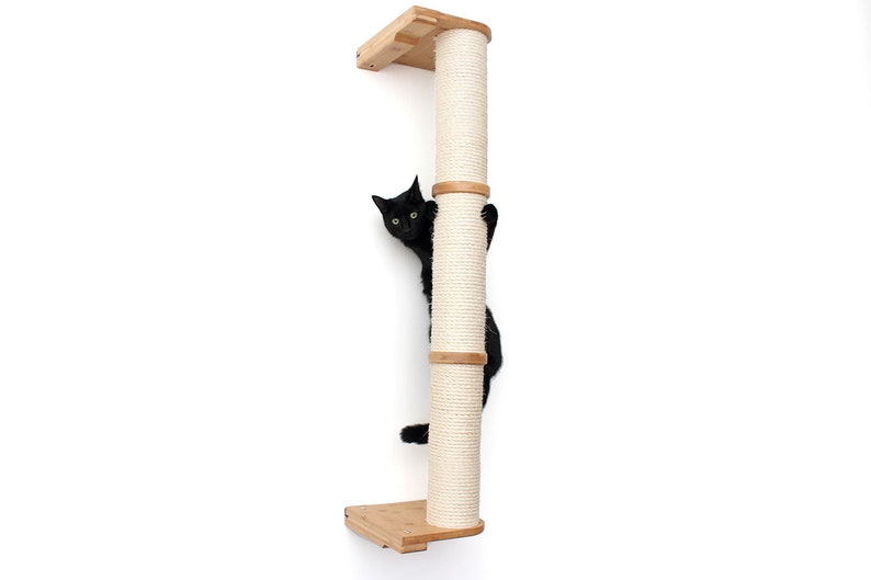 Cat Scratching Pole Cat Furniture Wall Mounted Cat Sisal Pole Cat Climbing Cat Scratching Furniture Cat Scratcher Catastrophic Creations image 1