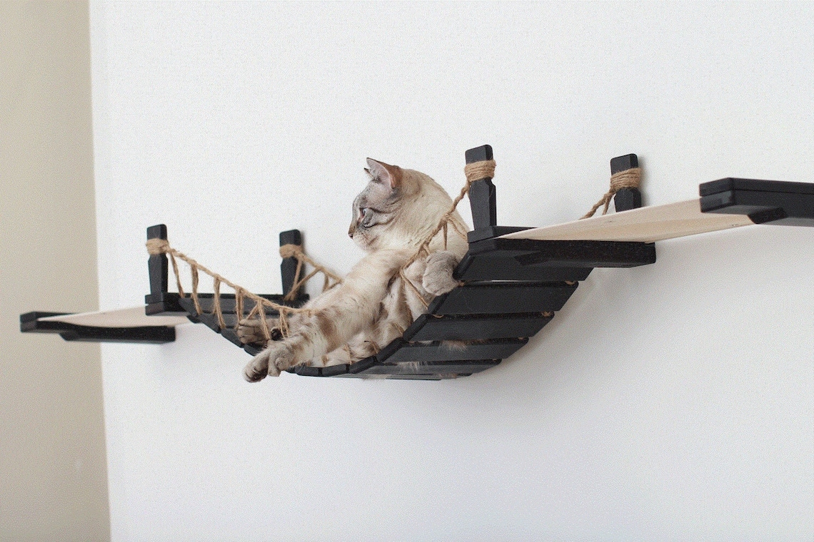 Cat Bridge Lounge 50in Cat Bridge Cat Furniture Cat Shelves Etsy