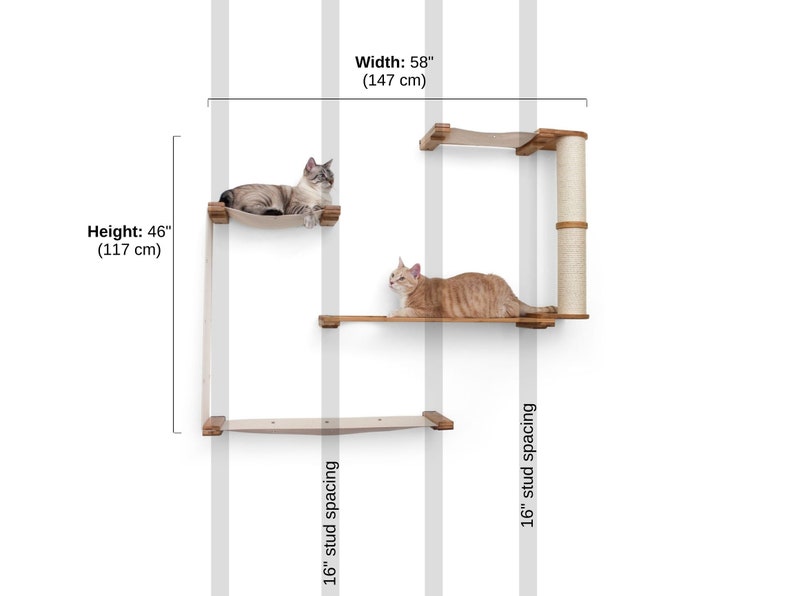 Cat Hammock, Cat Wall Furniture, Cat Scratching Post, Cat Bed, Cat Tree, Cat Shelf, Modern Cat Furniture, Cat Wall, Cat Shelves, Cat Tower image 7