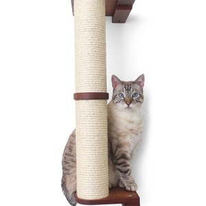 Cat Scratching Pole Cat Furniture Wall Mounted Cat Sisal Pole Cat Climbing Cat Scratching Furniture Cat Scratcher Catastrophic Creations image 2