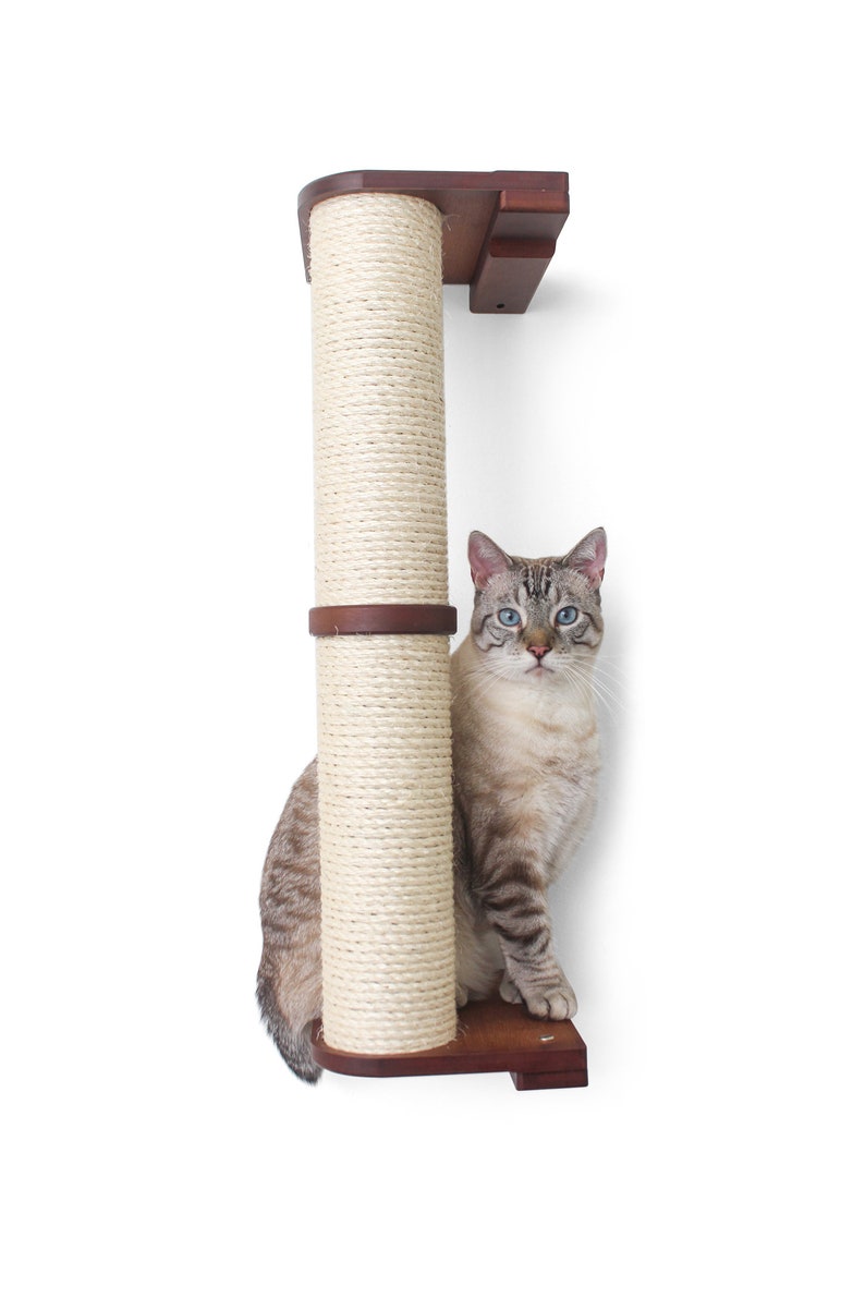 Cat Scratching Pole Cat Furniture Wall Mounted Cat Sisal Pole Cat Climbing Cat Scratching Furniture Cat Scratcher Catastrophic Creations image 2