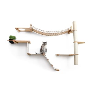 Expedition Cat Condo Cat Tree Hammock Bridge Escape Hatch Scratching Pole Wall Mounted Multi-Level Activity Center | Catastrophic Creations