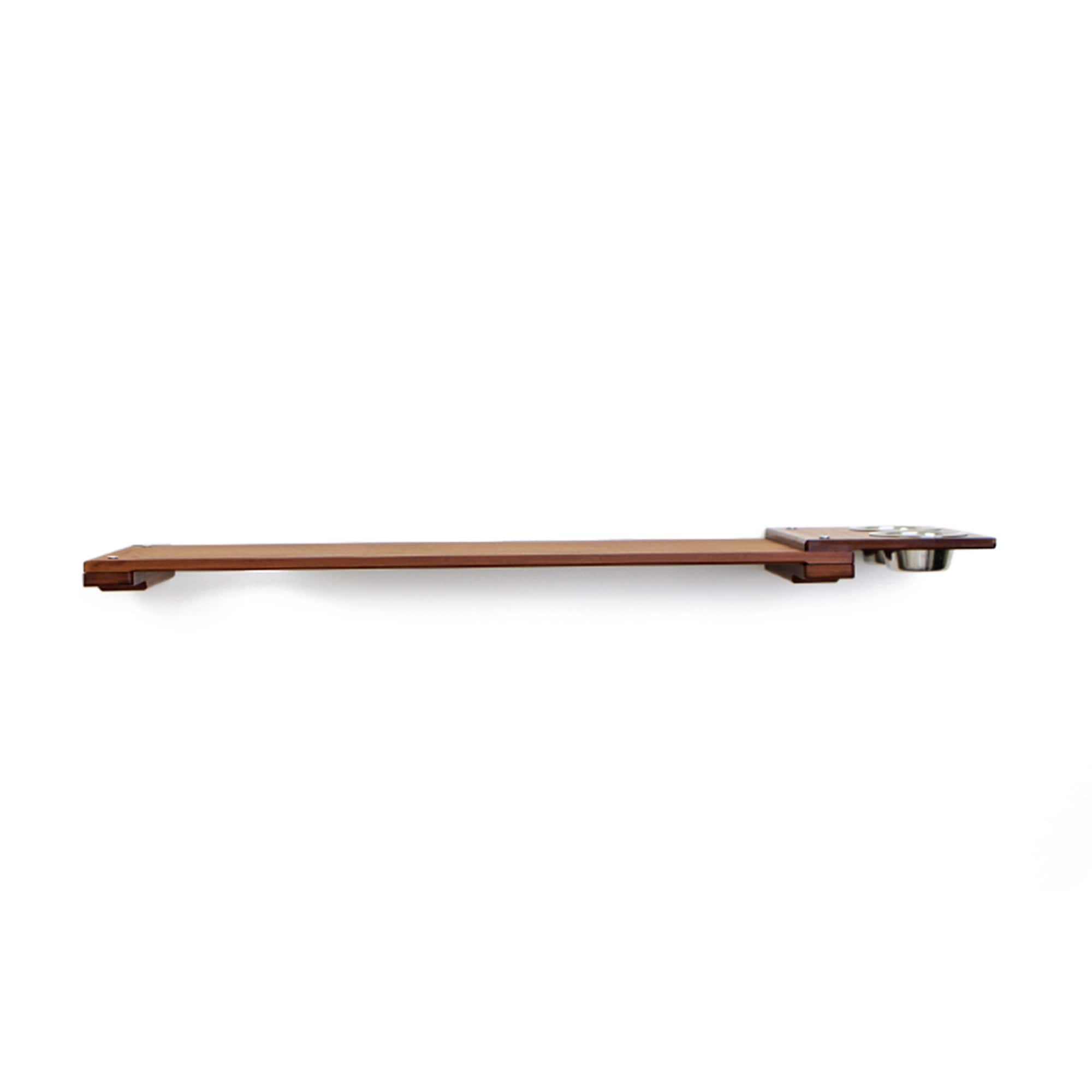 Bamboo Cat Feeder Shelf, Wall Mounted Furniture, Elevated