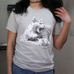 T-Shirt Bronson Pencil Drawing by Fermat Edizkan TShirt Cat Lover - Cat printed T-shirts | Catastrophic Creations