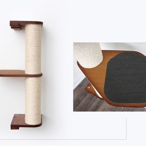 Deluxe Sisal Pole With Cork Traction Pads Cat Pole Cat Climb Toy Cat Tower Cat Scratching Cat Scratcher Cat Tree Catastrophic Creations English Chestnut