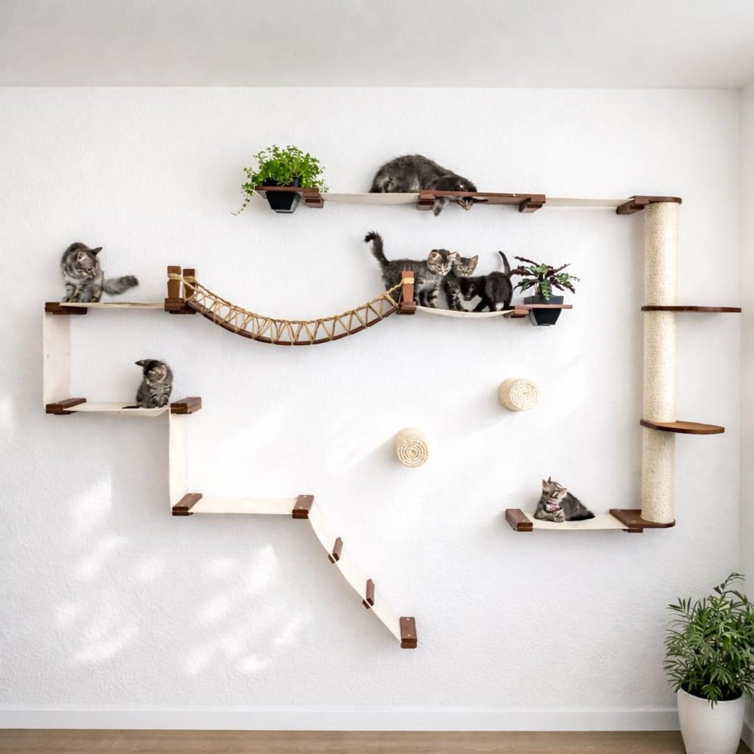 Cat Wall Furniture - Juggernaut Cat Condo, Cat Bed, Cat Shelves