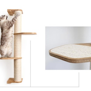 Sisal Fabric to Repair Cat Scratching Post, Cat Scratching Fabric, Sisal  Carpet, DIY Cat Tower, Mid Century Modern Cat Furniture 