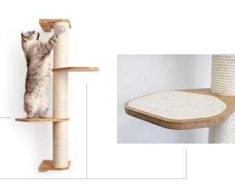 Deluxe Sisal Pole With Cork Traction Pads - Cat Pole Cat Climb Toy Cat Tower Cat Scratching Cat Scratcher Cat Tree | Catastrophic Creations