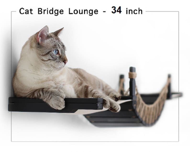 Cat Bridge Lounge 34 Inch Cat Furniture Cat Shelves Cat Shelf Etsy