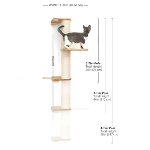 Deluxe Sisal Pole With Cork Traction Pads Cat Pole Cat Climb Toy Cat Tower Cat Scratching Cat Scratcher Cat Tree Catastrophic Creations image 7